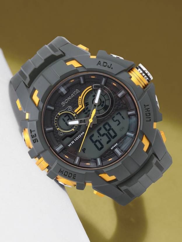sonata sf ocean series analog-digital watch  - for men 9302np01,np77045pp05,77045pp05
