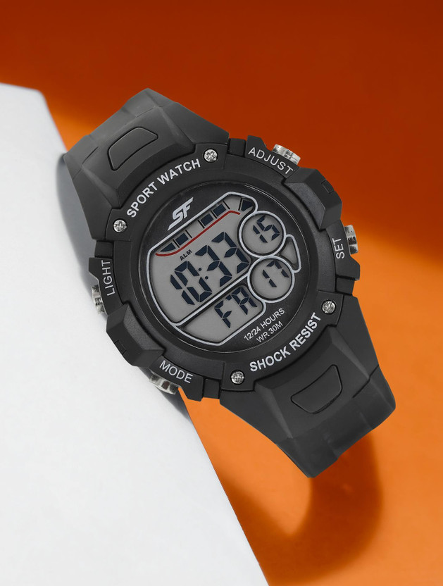 SF SF 77111PP02 SF Digital Dial Black Polyurethane Strap Digital Watch  - For Men - Flipkart Deal