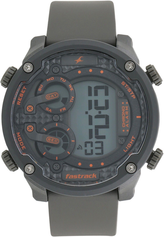 Fastrack NT38045PP03 Fastrack Trendies Digital Black Dial Black Silicone Strap Digital Watch  - For Men