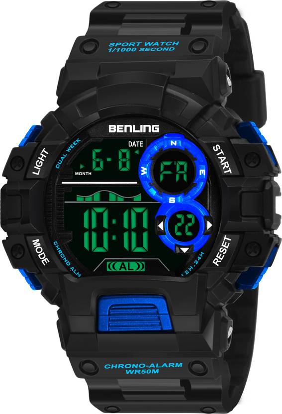 Benling Multifunctional Digital Watch with Stopwatch Calendar Alarm