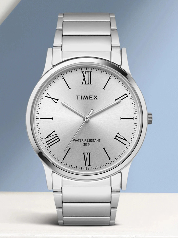 TIMEX Silver Dial Stainless Steel Analog Watch  - For Men