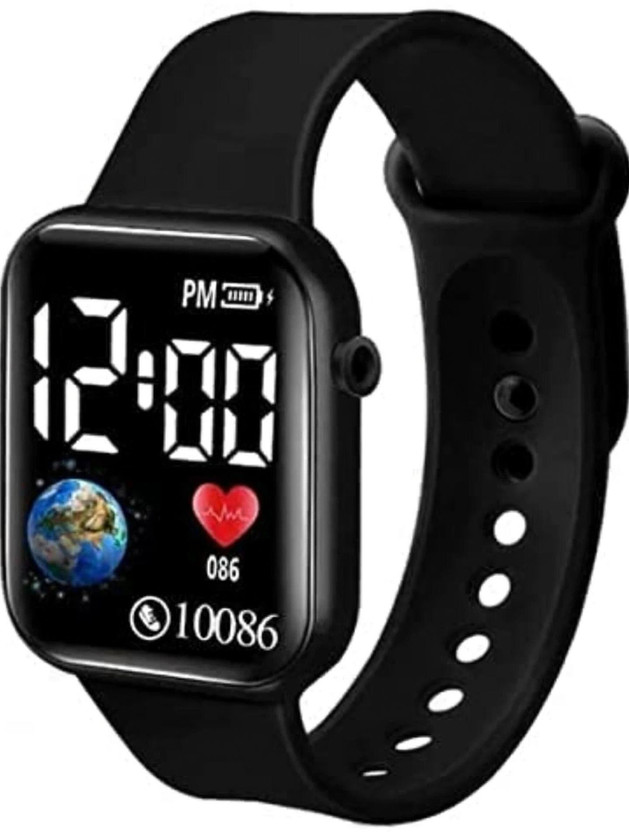 KIMY Kids' sports watch: good quality silicone LED digital display The most recent and cutting-edge design for a black LED display. Digital Watch  - For Boys & Girls