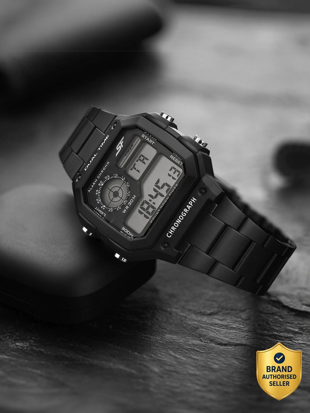 SONATA SONATA Metal Digital Black Dial Black Stainless Steel Strap Unisex Digital Watch  - For Men & Women - Flipkart Deal