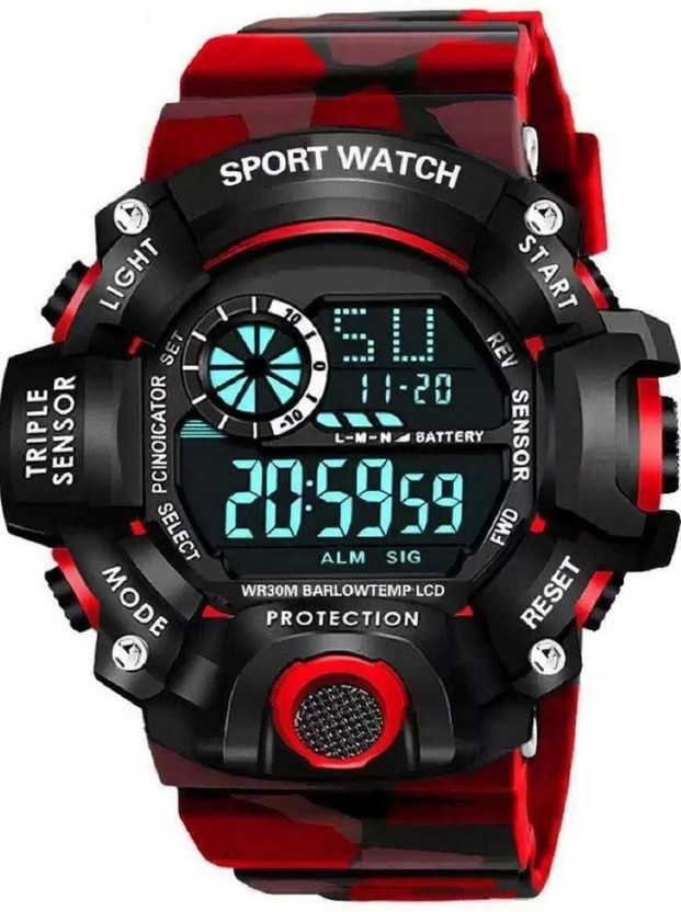 SaaCreations RED Army Digital Watch  - For Boys & Girls
