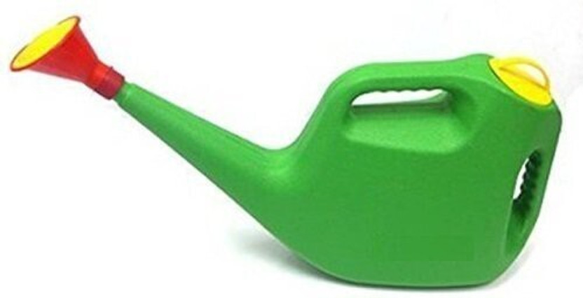 Farmers Choice Home Appliances Heavy Duty Plastic Green Watering Can for Plants/Garden/with Sprayer (ISO 9001:2000 Certified) 5 L Water Cane(Green, Pack of 1)