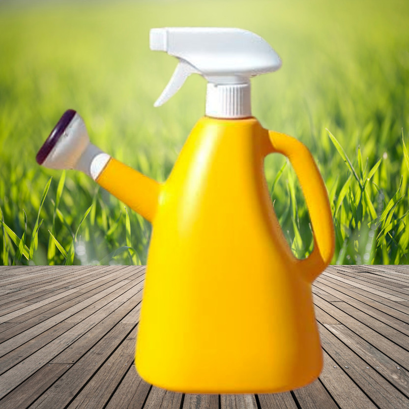 AVER VERA Watering Can and Mist Sprayer Combo | Perfect for Home Gardeners 1 L Water Cane(Yellow, Pack of 1)