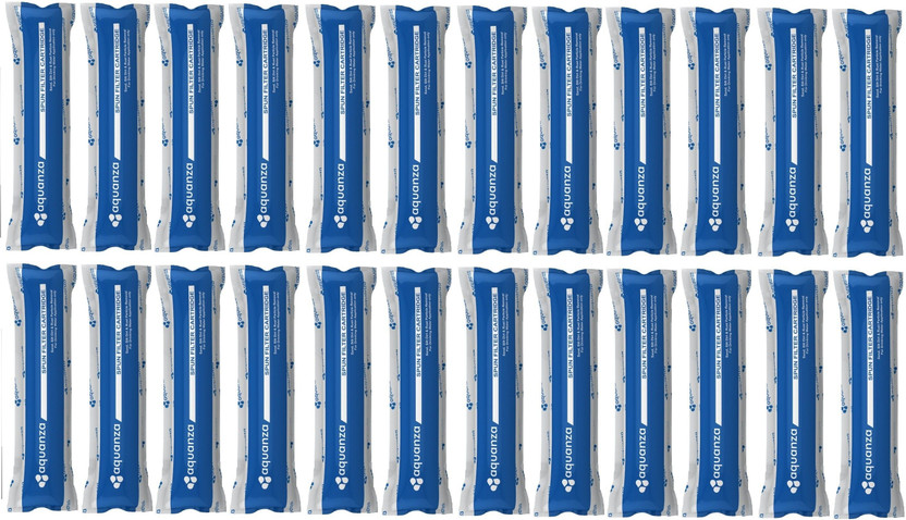 AQUANZA 24 pcs 10'' PP Spun Filter Candle Suitable For All Types Of Ro Water Purifier Solid Filter Cartridge(0.005, Pack of 24)