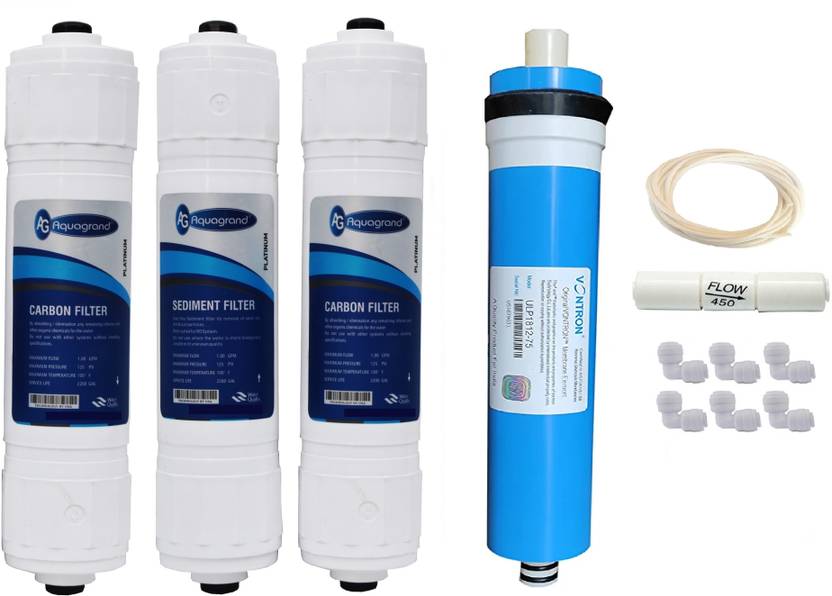 Aquagrand Inline Filter Complete Set with Carbon & Sediment Filter for