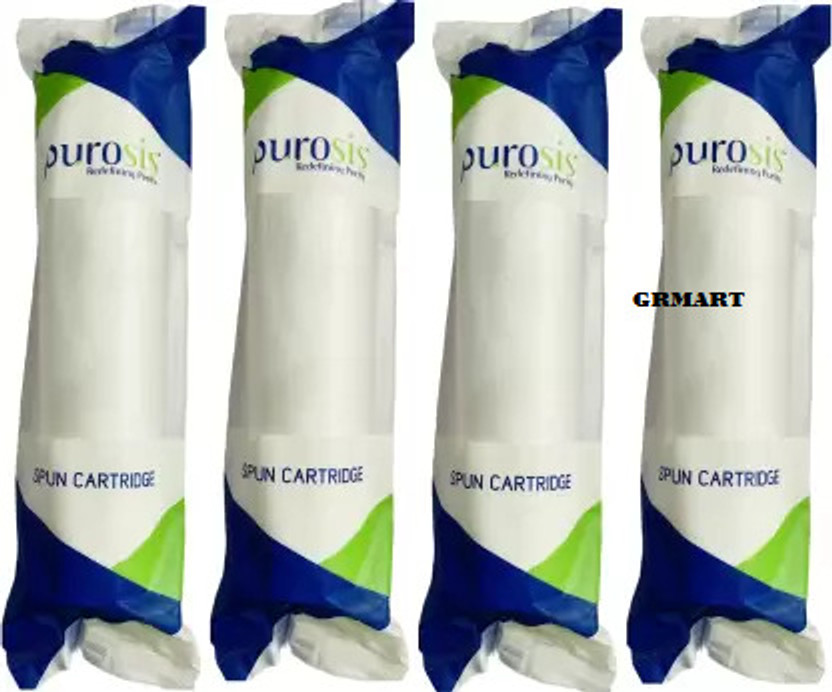 GRMART PUROSIS 4 pcs 10'' PP Spun Filter Candle For All Types Of Ro Water Purifier Solid Filter Cartridge(0.005, Pack of 4)