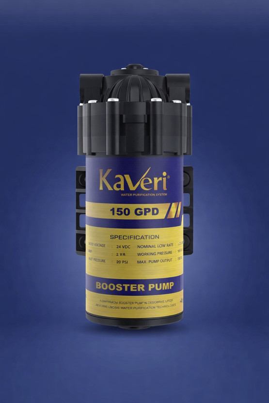 Kaveri 150 GPD Booster Pump + 2 Pieces Connector Compatible with All Storage Type RO Solid Filter Cartridge(0.5, Pack of 1)