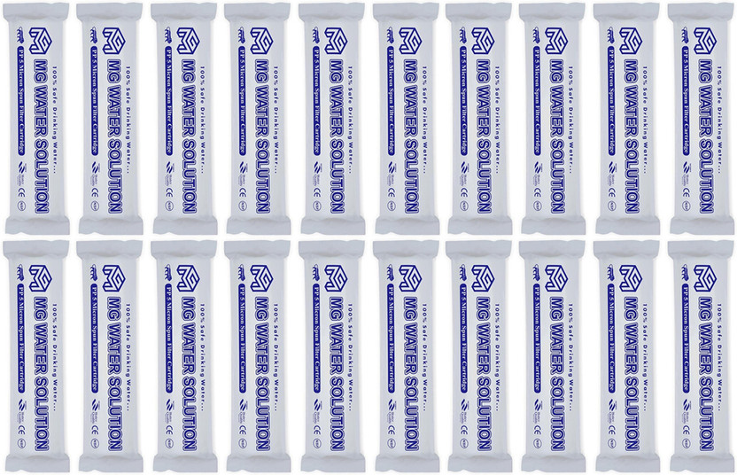 MG WATER SOLUTION 10'' PP Spun 5 Micron for all type of RO Water Purifier Solid Filter Cartridge(0.5, Pack of 20)