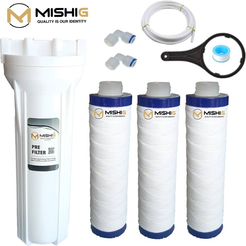 MISHIG Pre Filter Housing Kit with 3 Thread MLT Filter, Spanner, Teflon