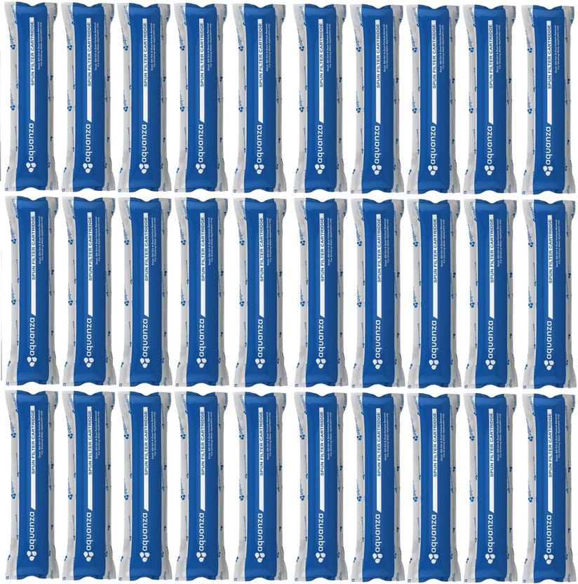 AQUANZA 30 pcs 10'' PP Spun Filter Candle Suitable For All Types Of Ro Water Purifier Solid Filter Cartridge(0.005, Pack of 30)