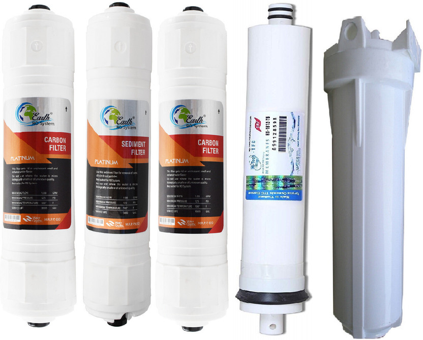 Shopping Store 1 Year one hitech membrane with Inline set Solid Filter Cartridge(0.001, Pack of 9)