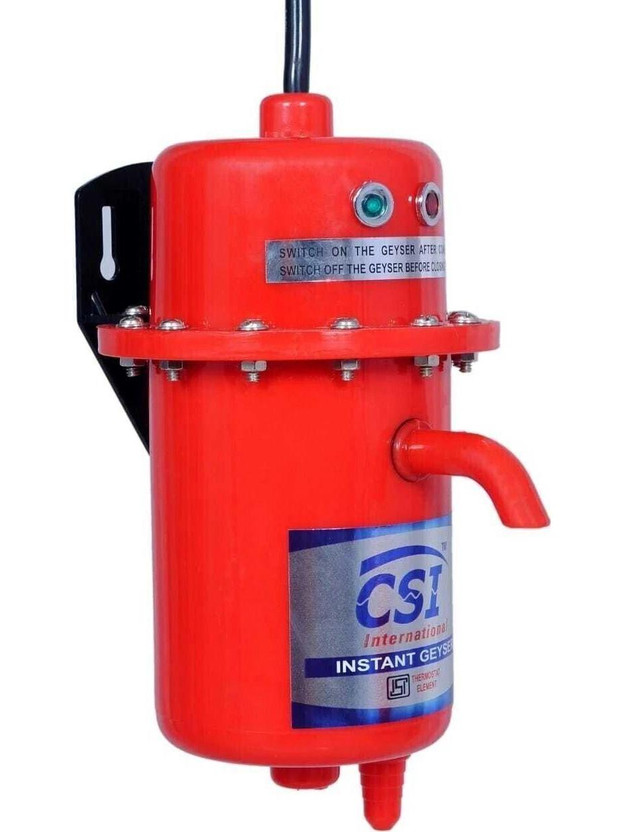 CSI INTERNATIONAL 1L INSTANT WATER PORTABLE HEATER GEYSER SHOCK PROOF BODY WITH INSTALLATION KIT 1 L Instant Water Geyser(Red)