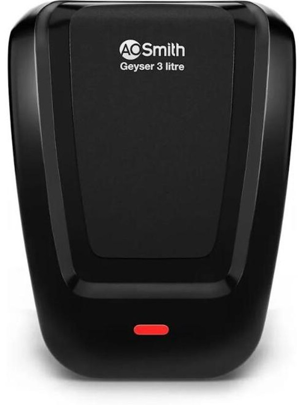 AO Smith EWS-PLUS-003L 3 L Instant Water Geyser | 3kW | Designed for high rise buildings with 8 bar pressure rating | Longer life in hard water conditions with Blue Diamond glass lined tank | Made for Kitchen and Bathroom(Black)