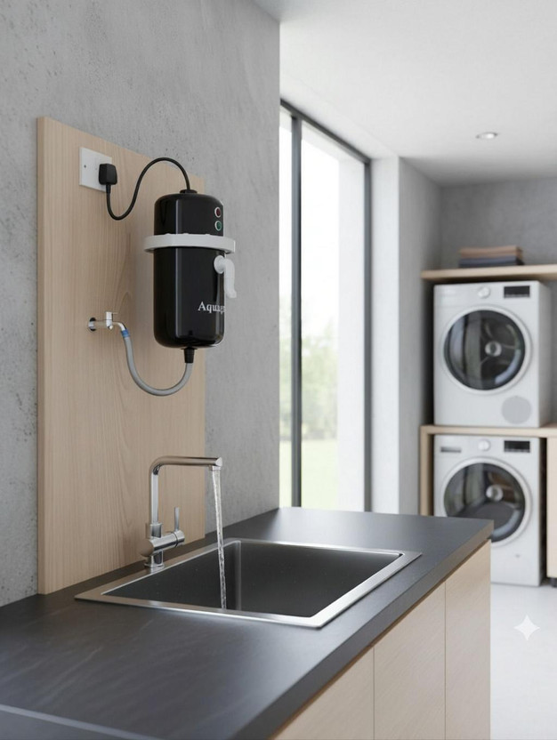Aquagrand Water Geyser for Kitchen,Bathroom,Office,Restaurant 1 L Instant Water Geyser(Black)