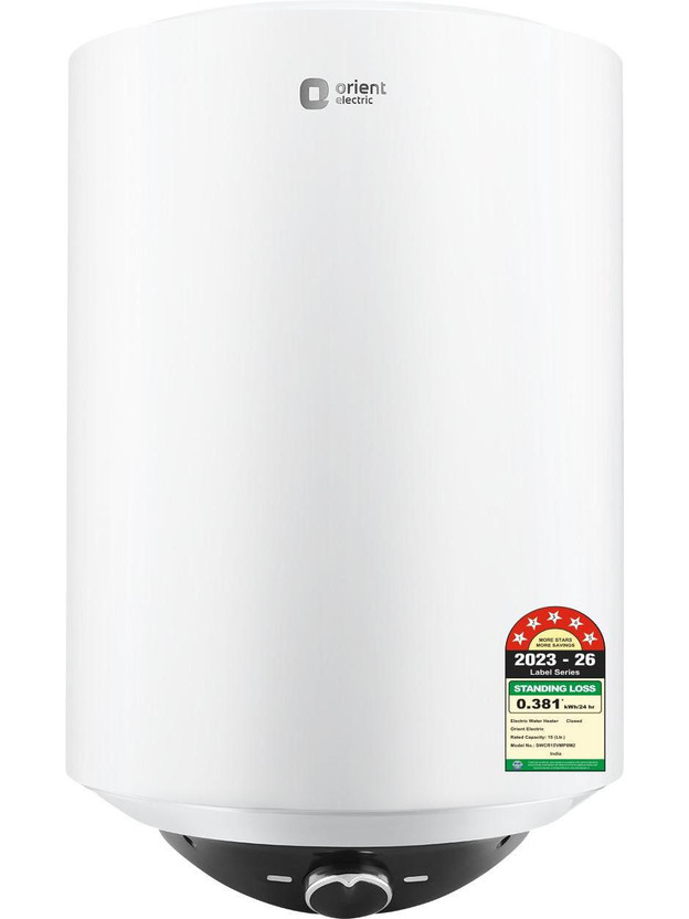 Orient Electric Cronos Pro | 5 Star BEE Energy Rating |High-rise Compatible 15 L Storage Water Geyser(White, Black)