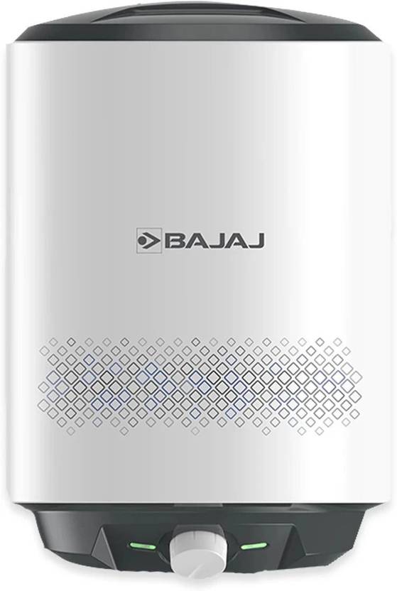 BAJAJ 10 L Storage Water Geyser Suitable for large wall spaces (Shield Series Popular Plus 10L, White & Grey) (White & Grey)