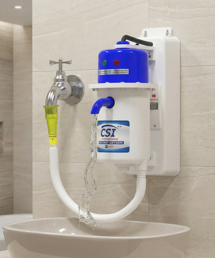 CSI CSI INTERNATIONAL 1L INSTANT WATER PORTABLE HEATER GEYSER SHOCK PROOF PLASTIC BODY WITH INSTALLATION KIT 1 YEAR WARRANTY 1 L Instant Water Geyser(blue, White) - Flipkart Deal