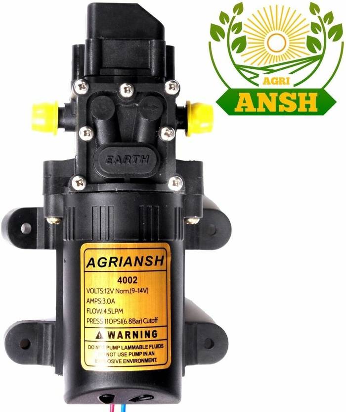 Agriansh Heavy Duty 12V DC Battery Operated Sprayer Pump Motor Car Bike