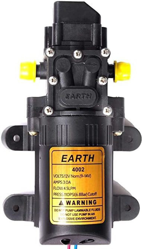 GoodsBazaar Heavy Duty 12V DC Electric Battery Operated Sprayer Pump Motor Diaphragm Water Pump(1 hp)