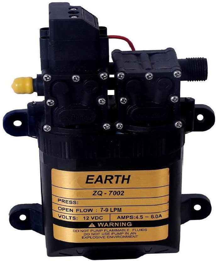 BALRAMA Agriculture Battery Sprayer Double Motor Pump + 12v Charger + Hose Pipe + Clamp Diaphragm Water Pump(1 hp)