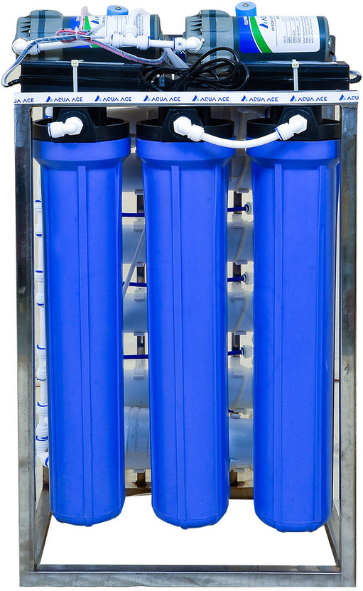 AQUA ACE 100LPH Commercial UV Protection Ro Water Purifier withTDS Adjuster 100 L RO + UV + TDS Control Water Purifier(Blue)