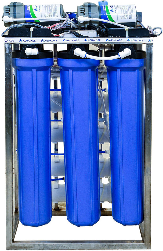 AQUA ACE 50 LPH Commercial Water Purifier Plant Stainless Steel With TDS Adjuster 50 L RO Water Purifier(Blue)