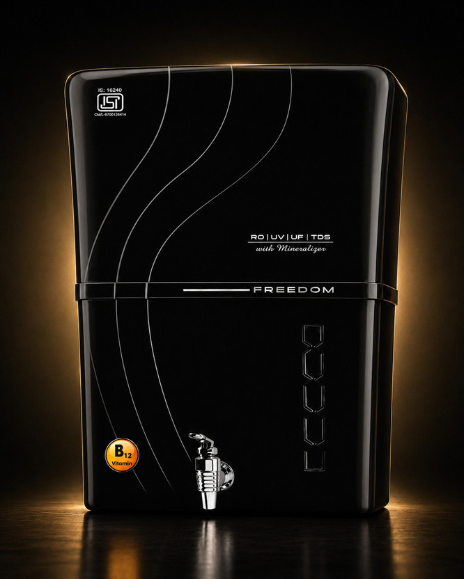 Aqua Active FRDM-RO-Vitamin B12 10 L RO + UV + UF + Alkaline + Minerals Water Purifier(Black)