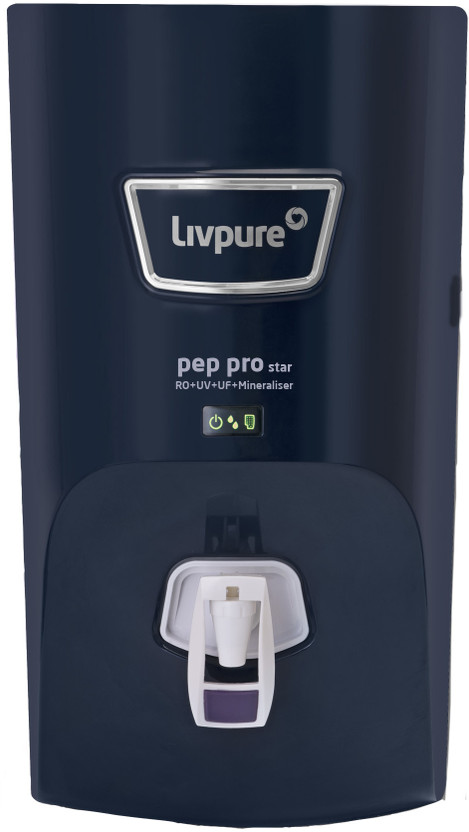 LIVPURE LIV-PEP-PRO-STAR. 7 L RO + UV + UF + Minerals Water Purifier Suitable for all - Borewell, Tanker, Municipality Water(Blue)