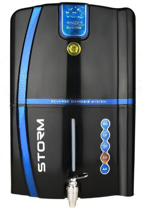 Kaveri AquaFresh Storm Full Black Model with Alkaline And Copper Filter 12 L RO + UF + Alkaline Water Purifier(Black)
