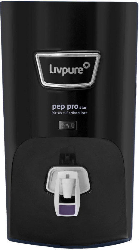 LIVPURE LIV-PEP-PRO-STAR-BLACK 7 L RO + UV + UF + Minerals Water Purifier(Black)