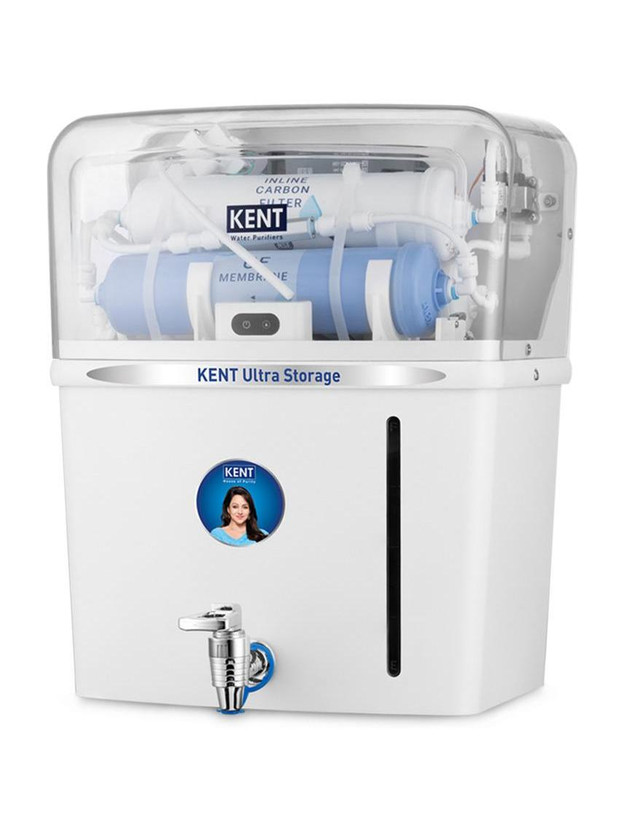 KENT ULTRA STORAGE 8 L UV + UF Water Purifier Suitable for Tap | Municipal water(White)
