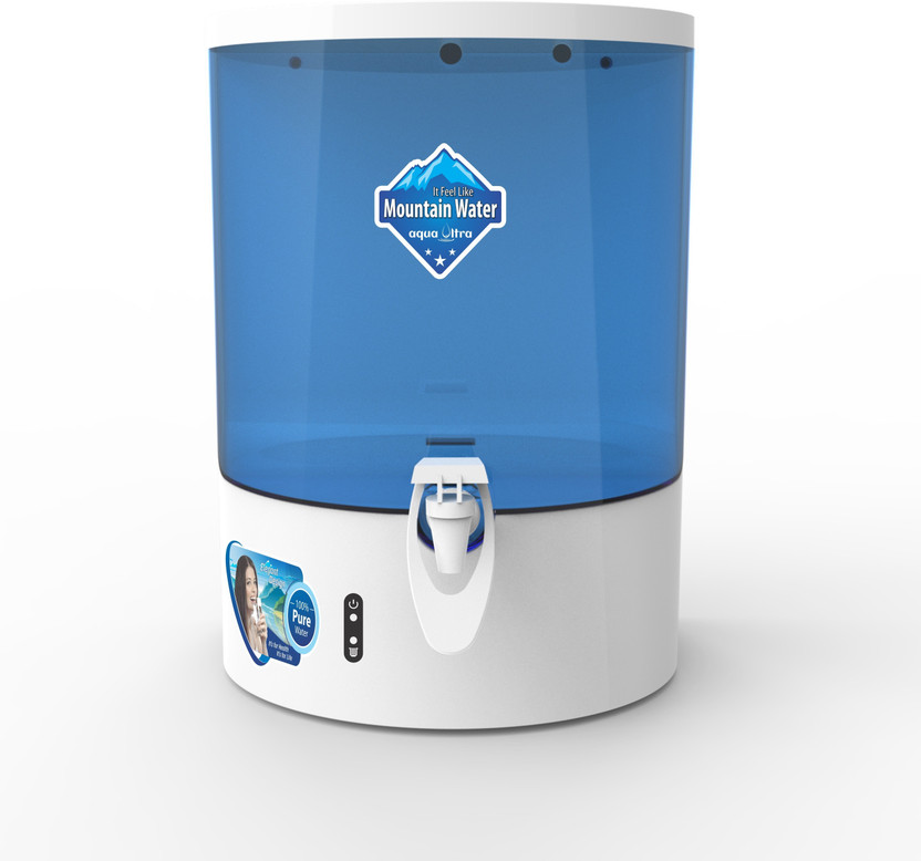 Aqua Ultra Mountain RO Controller Water Purifier with Copper Mineral for Home & Kitchen 8 L RO + UV + UF + TDS Control Water Purifier(White & Blue)