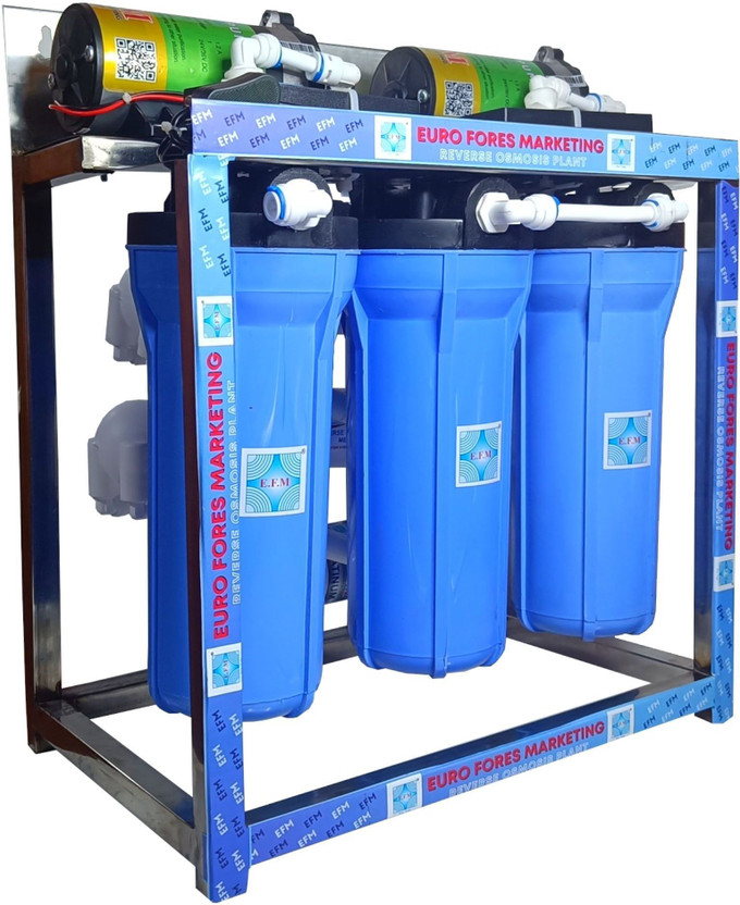 E.F.M 25 LPH  Plant Water Purifier 25 L RO Water Purifier(Blue, Chrome)