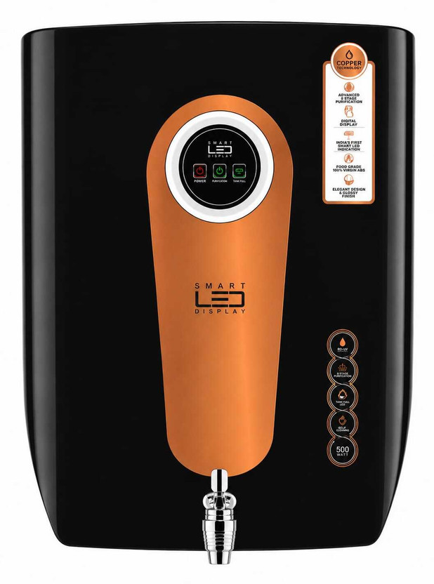 SB AQUA Cloud Advance Water Purifier |Suitable for Borewell, Tanker & Municipal Water 10 L RO + UV + UF + Copper + Alkaline + Copper + Zinc Water Purifier(Black)