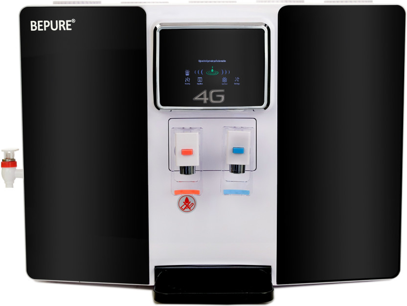BePURE 4G pH Black Hot and Cold with Smart LED functions 9 L RO + UV + UF + Copper + Alkaline + TDS Control Water Purifier(Matte Black)