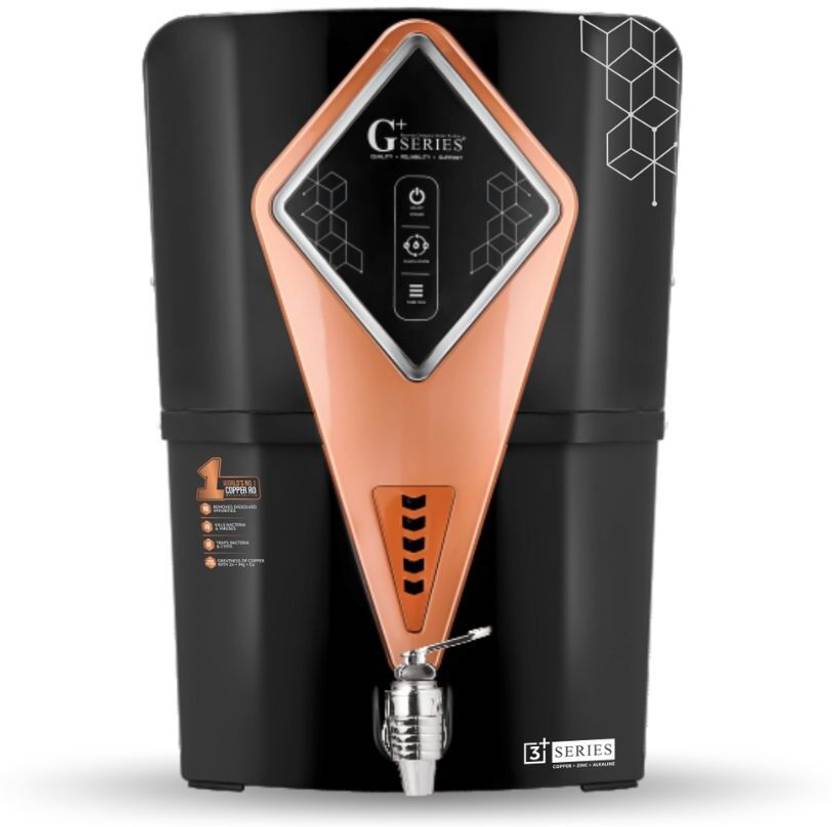 G+ Series 3+FULLBLACK 12 L RO + UV + UF + Copper Guard + pH enhancer