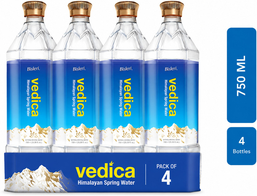 Bisleri VEDICA ALKALINE WATER 750ML X4 (GLASS) Mineral Water(4 x 750 ml)