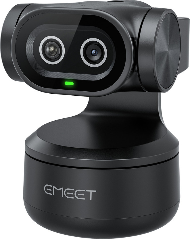 Emeet PIXY AI Tracking Webcam 4K Webcam 2160p, 2048p, 1080p, 720p, with Microphone, USB Connectivity(Black)