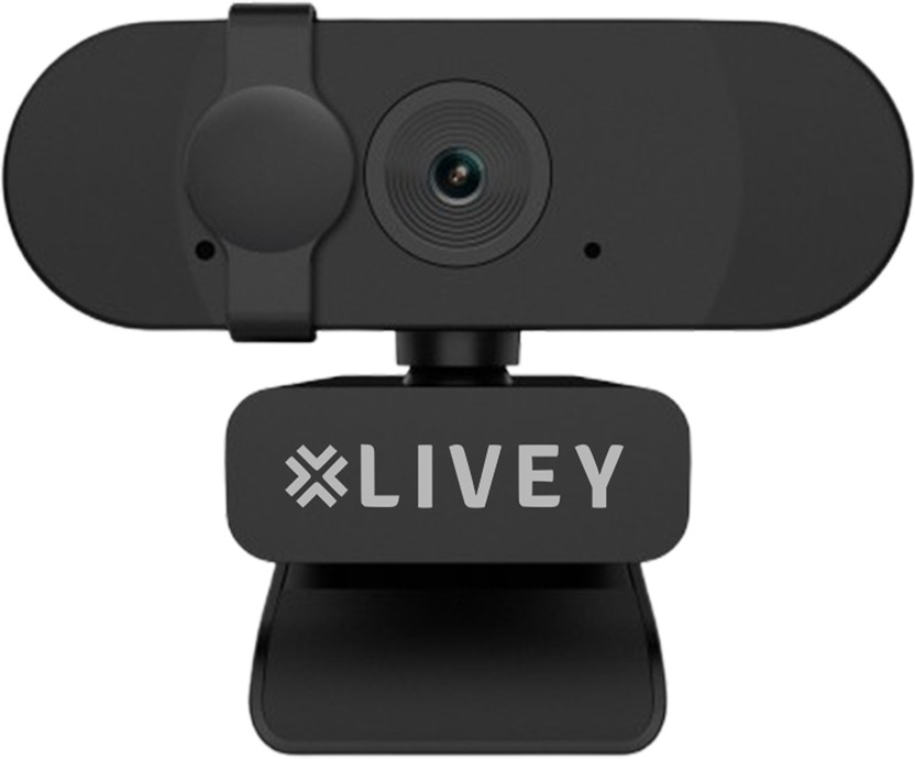 LIVEY RealSight WC350 QHD 2K Webcam Auto Focus 60fps, 1/3″ CMOS Sensor, 78° Horizontal HD Webcam 1080p, with Microphone, USB Connectivity(Black)
