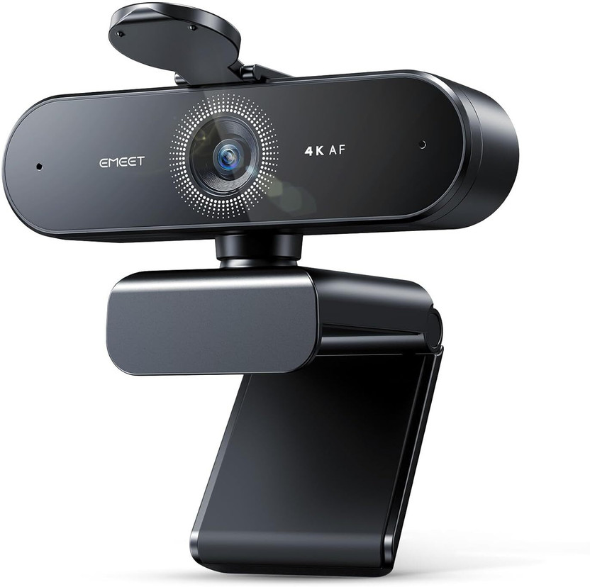 Emeet NOVA 4K Webcam (C60E) 4K Webcam 2160p, 2048p, 1080p, with Microphone, USB Connectivity(Black)