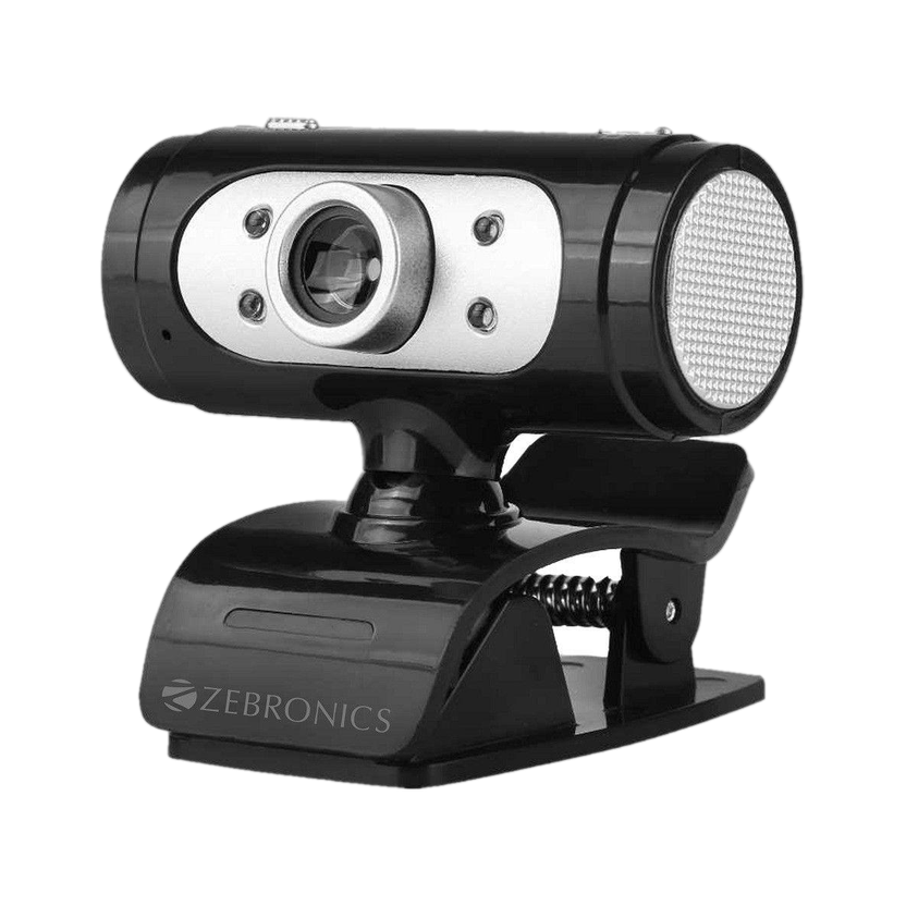 ZEBRONICS Ultimate Pro Full HD Webcam 1080p, with Microphone, Night vision, USB Connectivity, with 5P Lens, Auto White Balance, and Manual Switch for LED(Black)