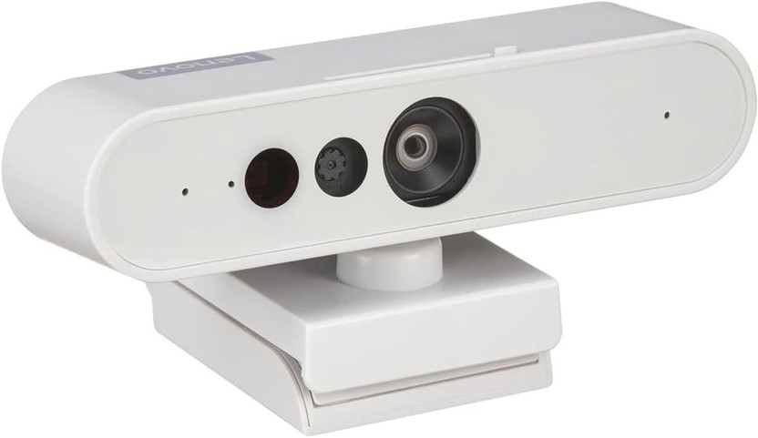 Lenovo 510 FHD Webcam Full HD Webcam 1080p, with Microphone, USB Connectivity, with Full Stereo Dual Built-in mics | Facial Recognition Technology | Built-in Windows Hello | RGB Clarity |Ultra-Wide 95� Lens, 4X Digital Zoom | 360� Rotation | Flexible Mount(Cloud Grey)