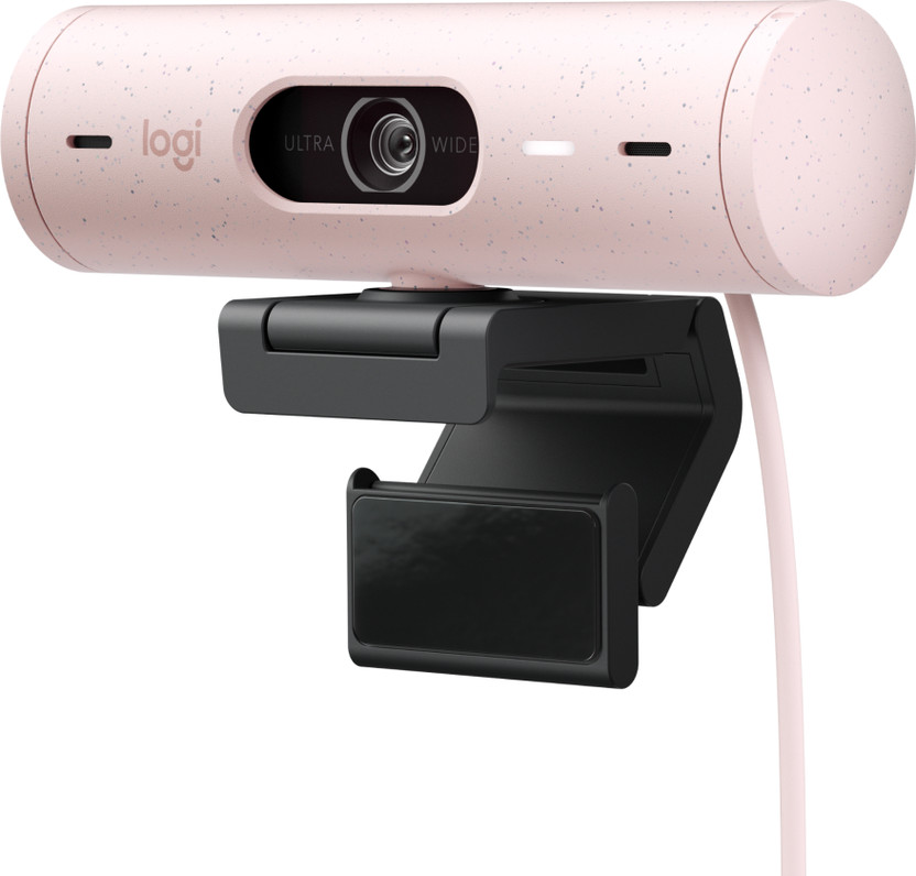 Google Logitech Brio 500 Full HD Webcam 2048p, with Microphone, USB Connectivity, | Auto Light Correction, Show Mode, Dual Noise Reduction Mics, Webcam Privacy Cover, Works with Microsoft Teams, Google Meet, Zoom, USB-C Cable(Rose) - Flipkart Deal