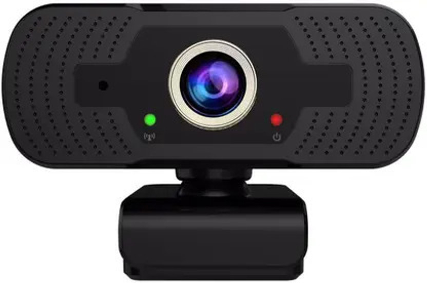 ULTRABYTES Full HD 1080P Webcam USB Connection Noise Cancellation WebCam for PC and Laptop 2 MP HD  Webcam with Built-In Microphone USB Connectivity(Black)