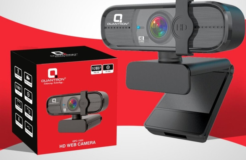 Quantron Quantron QPC -1020 HD WEB CAMERA TRUE 1080P WIDE ANGLELENS, Full HD  Webcam 1080p, with Microphone, Night vision, USB Connectivity(Black) - Flipkart Deal