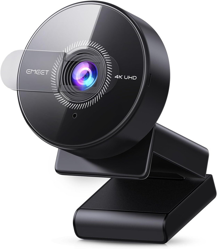 Emeet C950-4K 4K Webcam 2160p, 1080p, with Microphone, USB Connectivity(Black)
