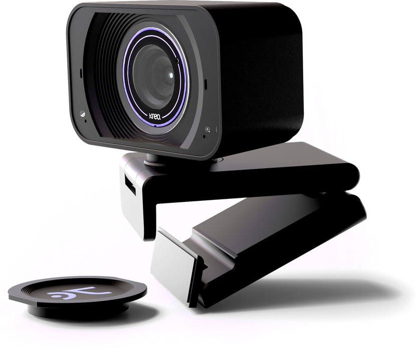 Kreo Owl 4K PRO 8 MP HD  Webcam with Built-In Microphone USB Connectivity(Black)